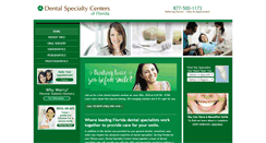 Desktop Screenshot of dentalspecialtyflorida.com