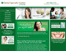 Tablet Screenshot of dentalspecialtyflorida.com